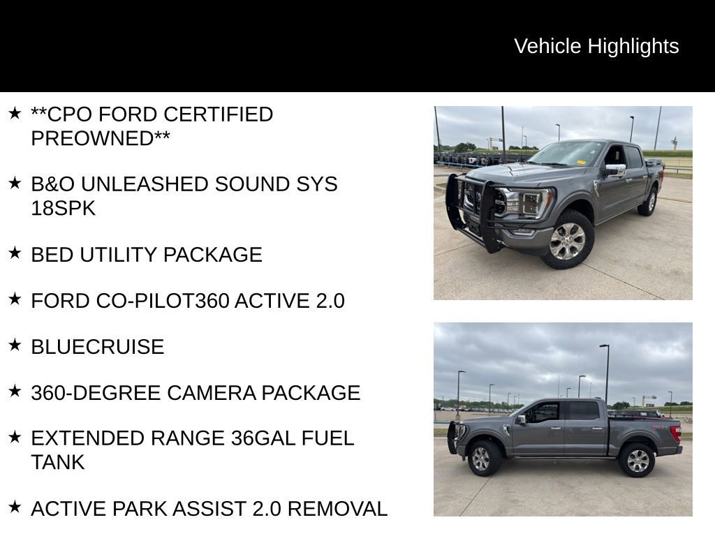 Certified 2022 Ford F150 Platinum w/ Equipment Group 701A High image 11
