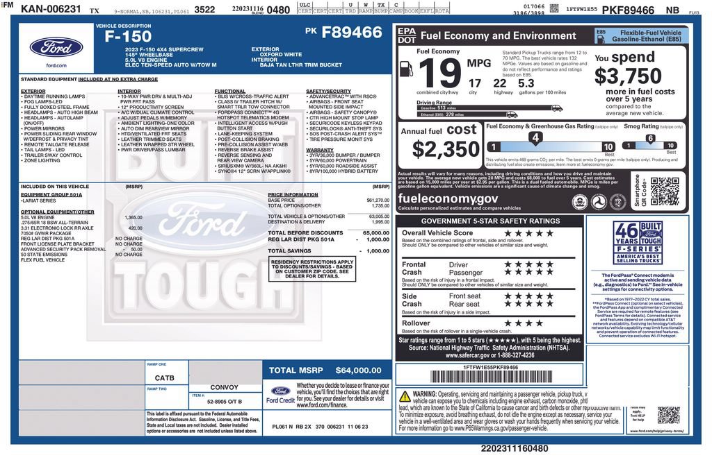 Certified 2023 Ford F150 Lariat AWD/4WD image 3