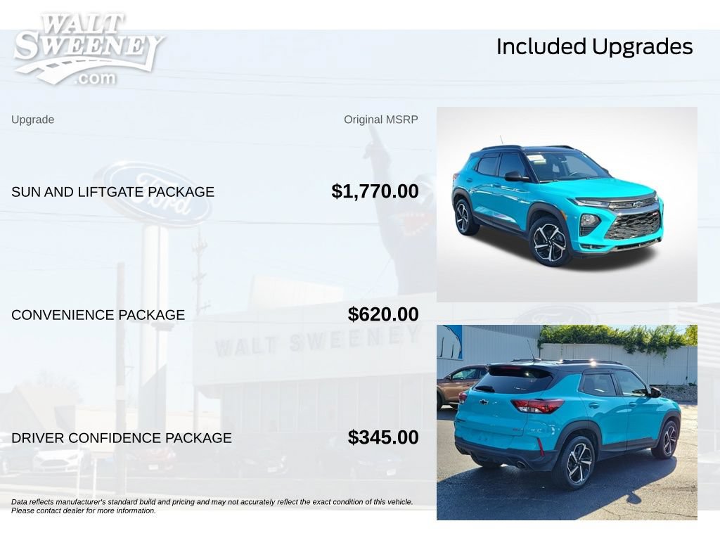 Used 2021 Chevrolet TrailBlazer RS w/ Sun and Liftgate Package AWD/4WD image 12
