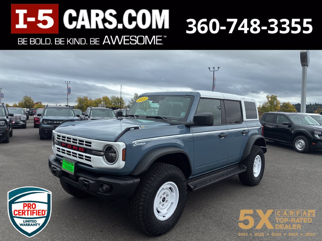 Certified 2025 Ford Bronco Heritage Edition AWD/4WD 360° Tour