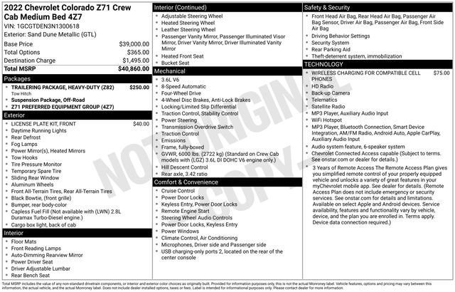 Used 2022 Chevrolet Colorado Z71 AWD/4WD image 19