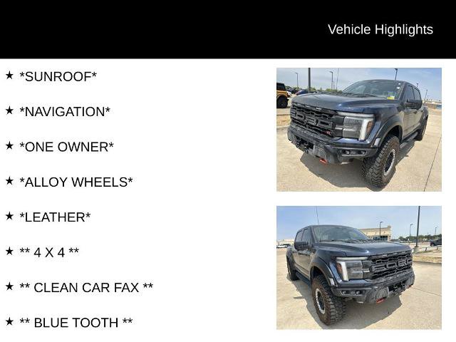 Certified 2024 Ford F150 Raptor w/ Equipment Group 803A Raptor R AWD/4WD image 4