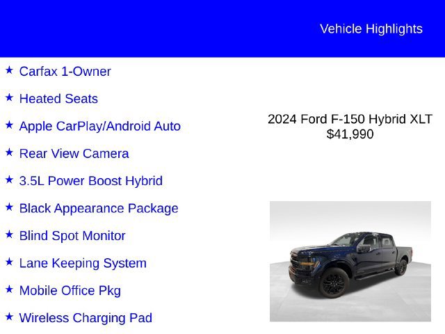 Certified 2024 Ford F150 XLT w/ Equipment Group 302A MID AWD/4WD image 3