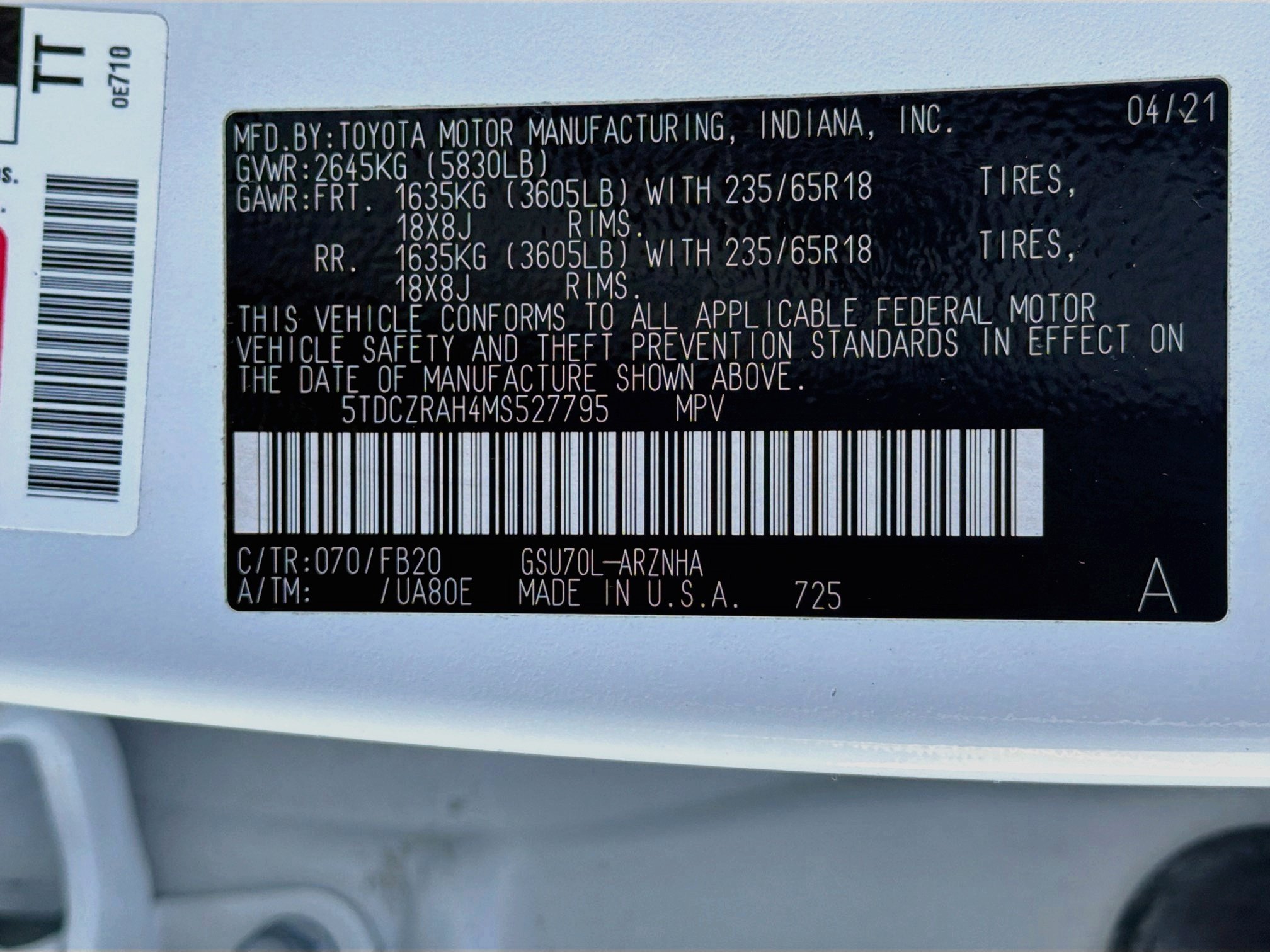 Used 2021 Toyota Highlander L FWD image 31