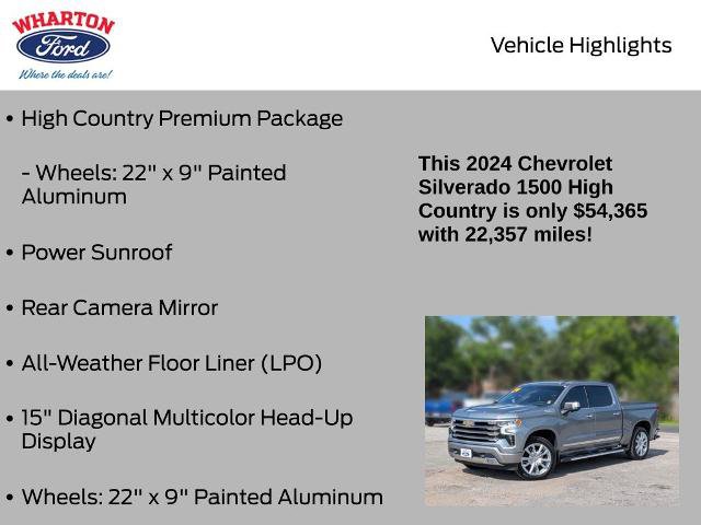 Used 2024 Chevrolet Silverado 1500 High Country w/ High Country Premium Package AWD/4WD image 11