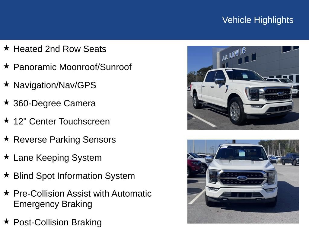 Certified 2021 Ford F150 Platinum w/ Equipment Group 701A High image 26