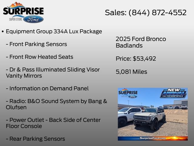 Certified 2025 Ford Bronco Badlands AWD/4WD image 13