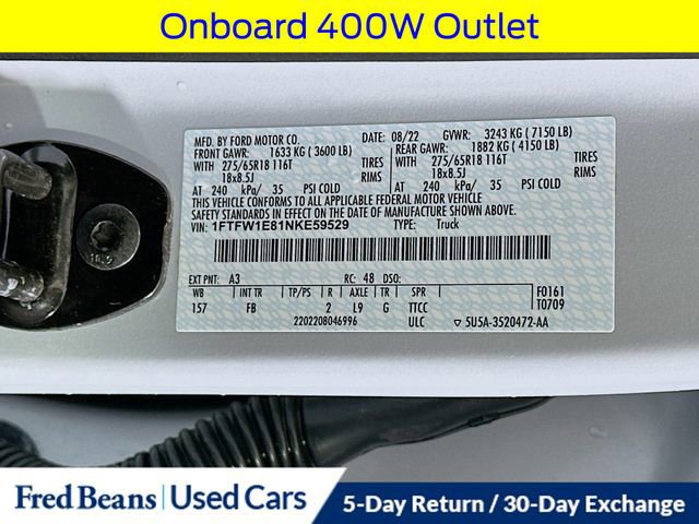 Certified 2022 Ford F150 XLT w/ Equipment Group 302A High image 37