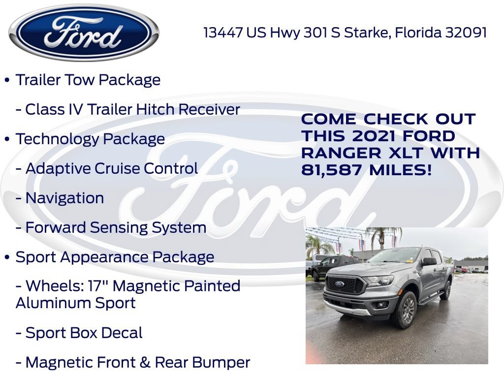 Certified 2021 Ford Ranger XLT w/ Equipment Group 301A Mid RWD image 16