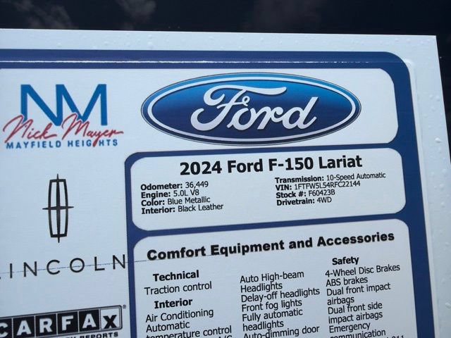 Certified 2024 Ford F150 Lariat AWD/4WD image 37