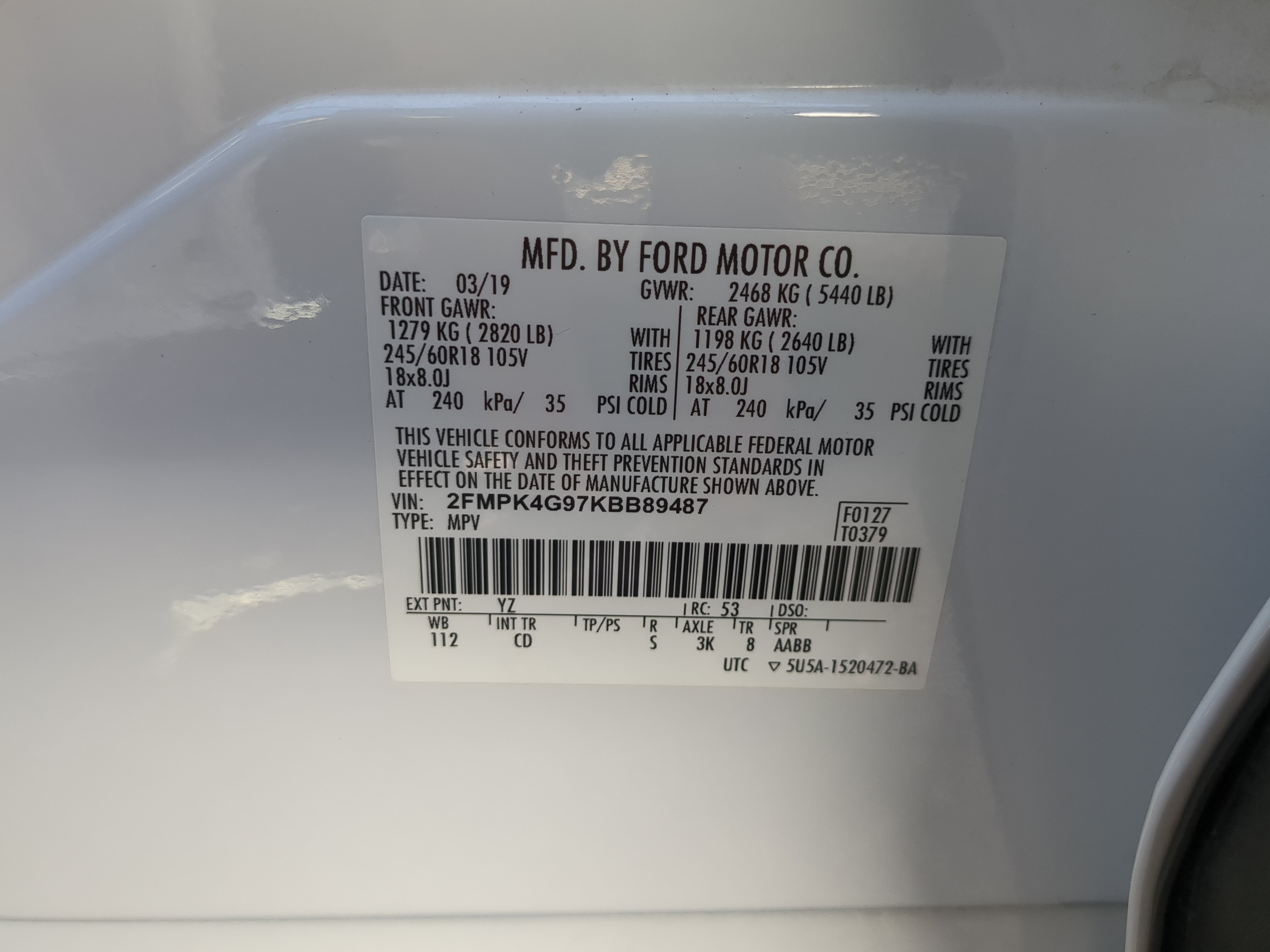 Certified 2019 Ford Edge SE w/ Cargo Accessory Package AWD/4WD image 26