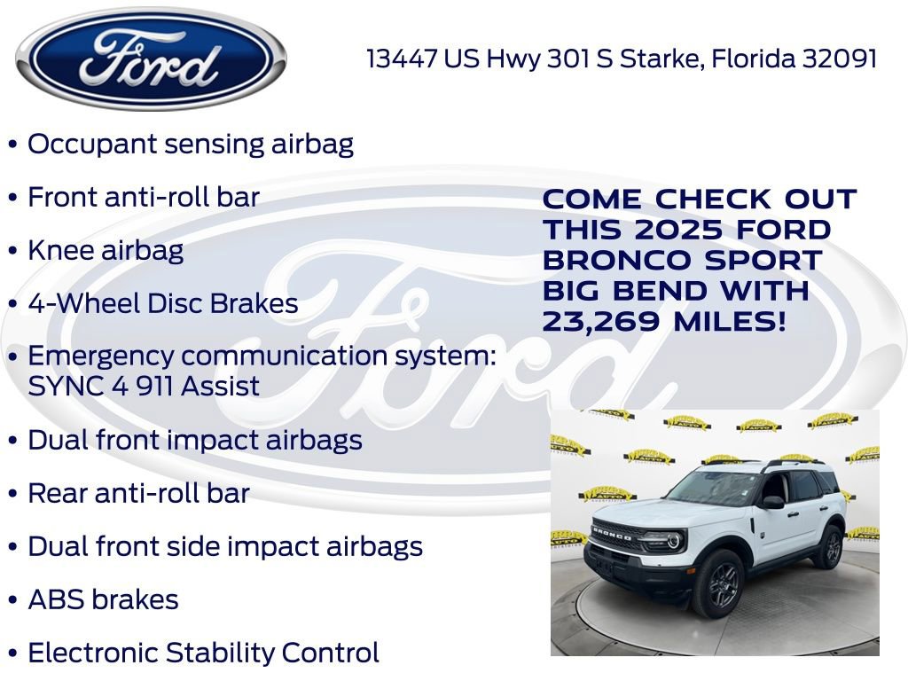 Certified 2025 Ford Bronco Sport Big Bend AWD/4WD image 27