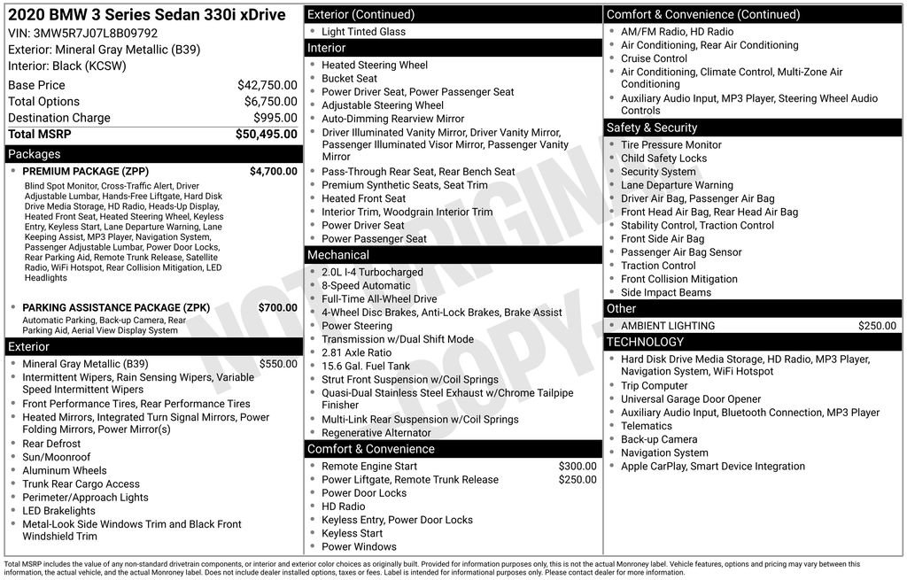 Used 2020 BMW 330i xDrive 330i xDrive w/ Premium Package image 38