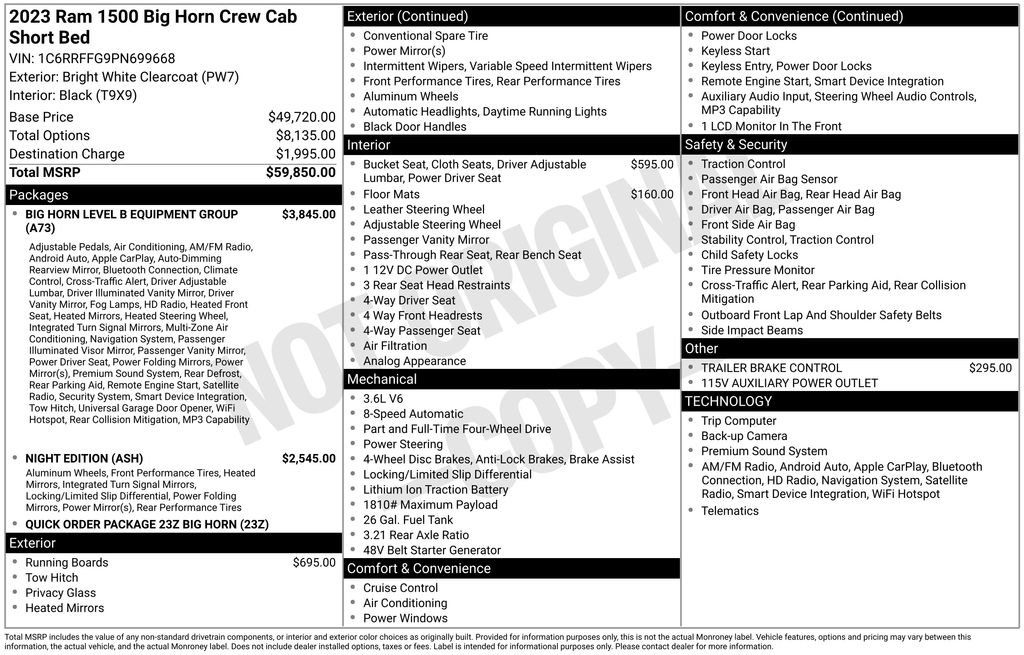Used 2023 RAM 1500 Big Horn AWD/4WD image 36
