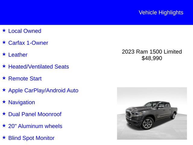 Used 2023 RAM 1500 Limited AWD/4WD image 2