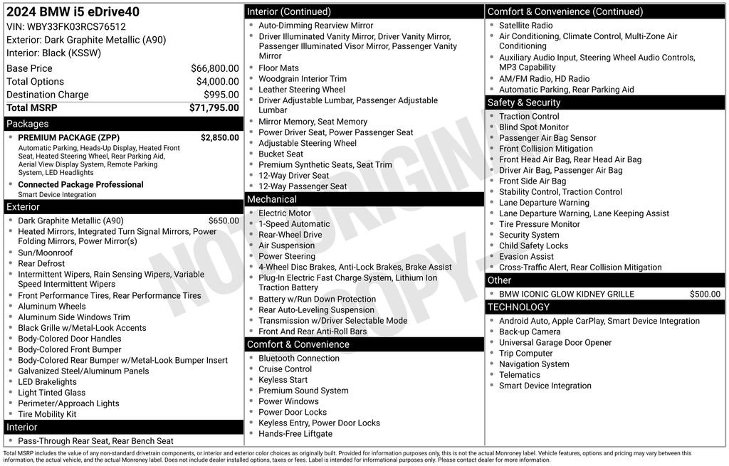 Used 2024 BMW i5 eDrive40i image 3