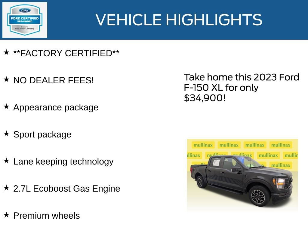 Certified 2023 Ford F150 XL w/ STX Appearance Package image 13