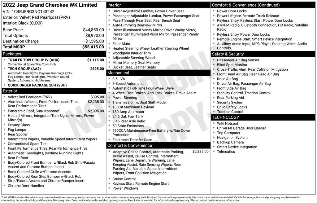 Used 2022 Jeep Grand Cherokee Limited w/ Trailer Tow Group IV image 10