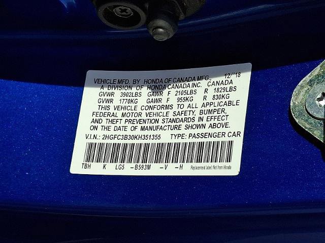 Used 2019 Honda Civic EX image 23