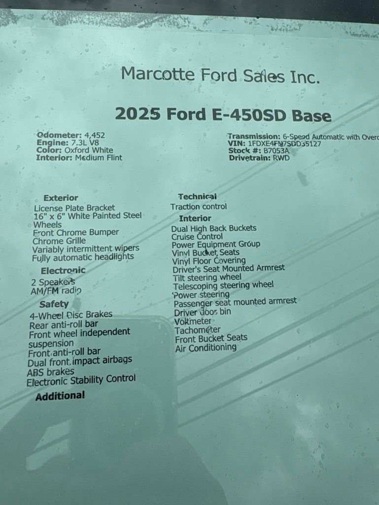 Certified 2025 Ford E-450 and Econoline 450 Super Duty w/ Power Equipment Group RWD image 35