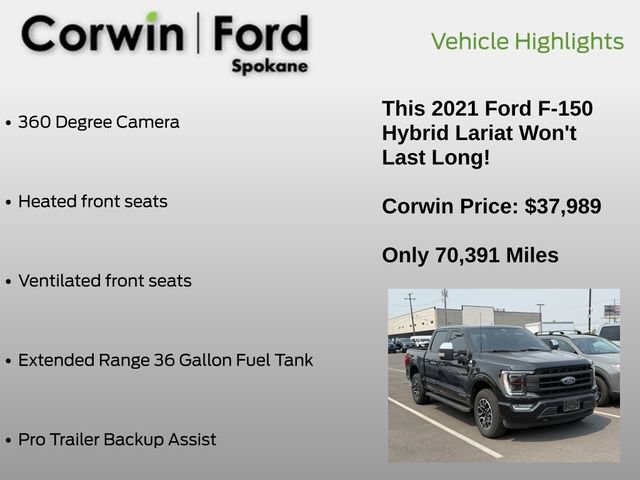 Certified 2021 Ford F150 Lariat w/ Equipment Group 502A High AWD/4WD image 12