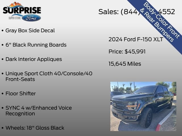Certified 2024 Ford F150 XLT w/ XLT Black Appearance Package AWD/4WD image 18