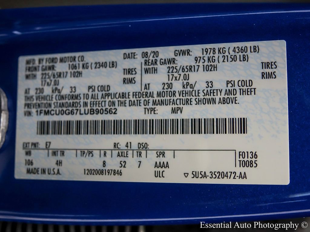 Certified 2020 Ford Escape SE FWD image 32