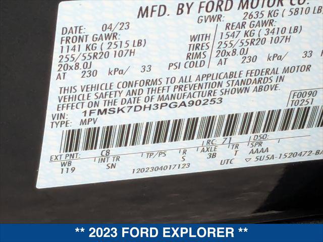 Certified 2023 Ford Explorer XLT w/ Equipment Group 202A RWD image 25