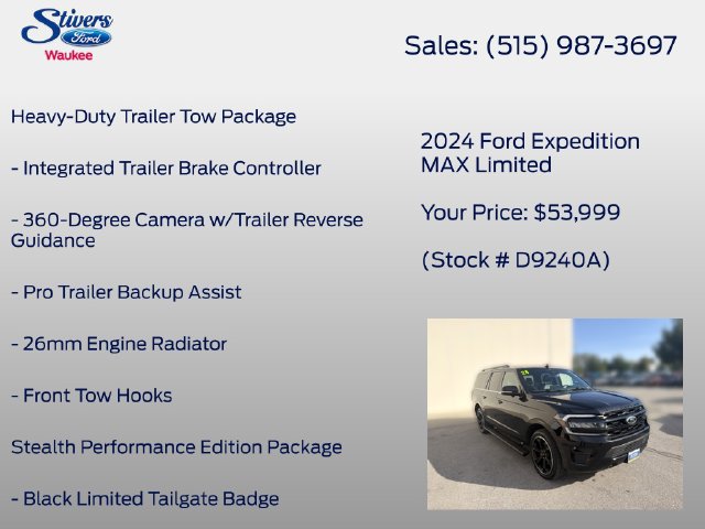 Certified 2024 Ford Expedition Max Limited AWD/4WD image 16