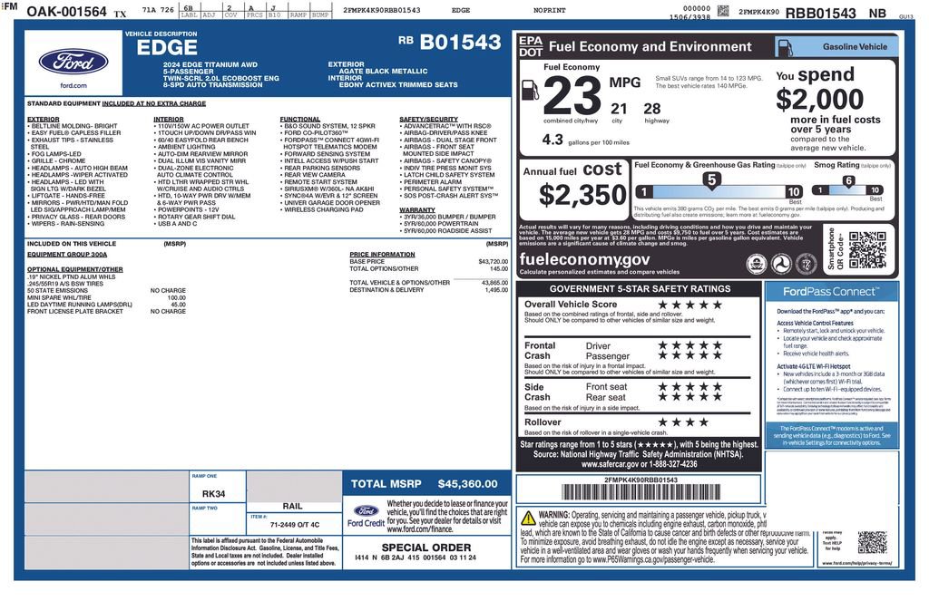 Certified 2024 Ford Edge Titanium image 5
