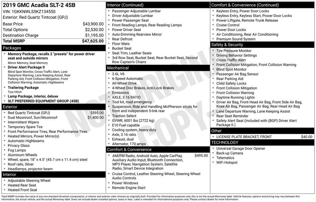 Used 2019 GMC Acadia SLT image 11