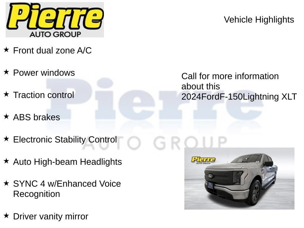 Certified 2024 Ford F150 Lightning XLT AWD/4WD image 14
