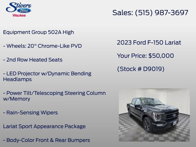 Certified 2023 Ford F150 Lariat w/ Equipment Group 502A High AWD/4WD image 16