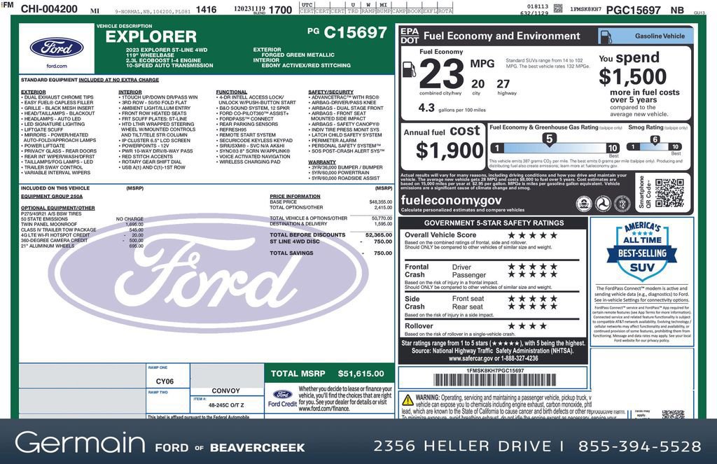 Certified 2023 Ford Explorer ST-Line w/ Class IV Trailer Tow Package image 30