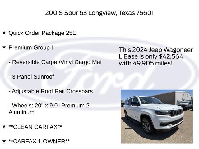 Used 2024 Jeep Wagoneer L 4WD w/ Premium Group I image 6
