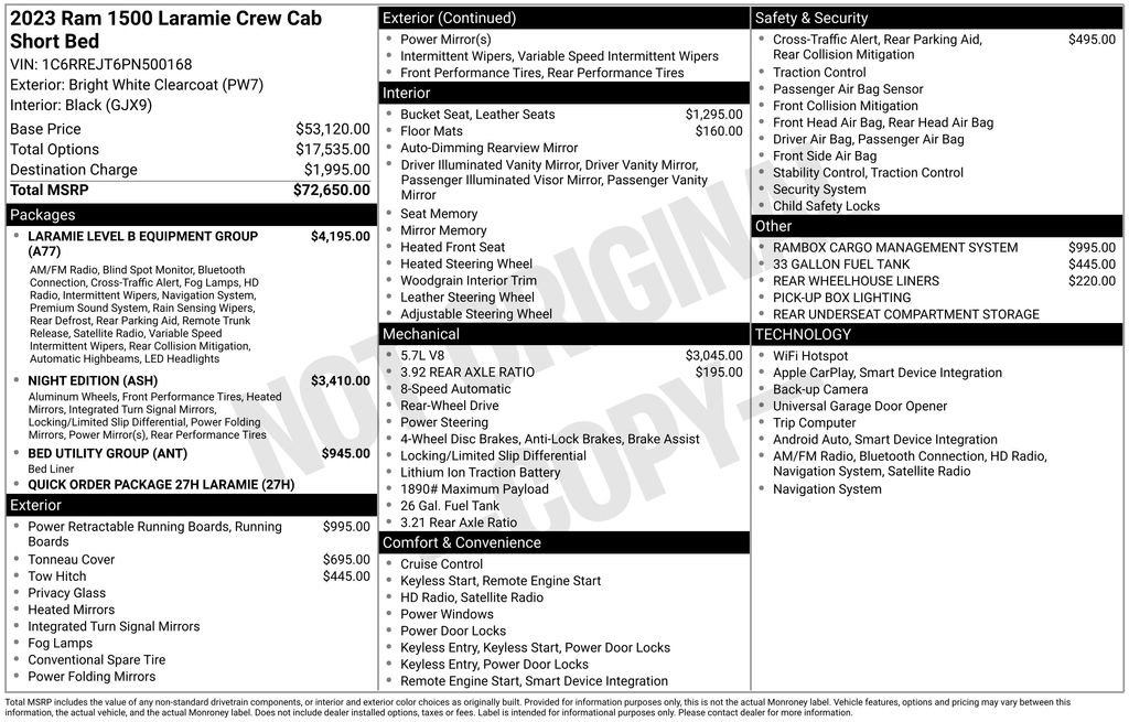 Used 2023 RAM 1500 Laramie RWD image 9