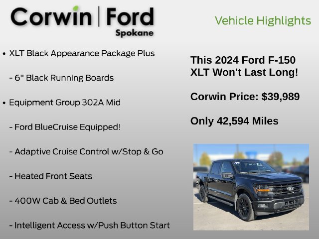 Certified 2024 Ford F150 XLT w/ Equipment Group 302A MID AWD/4WD image 13