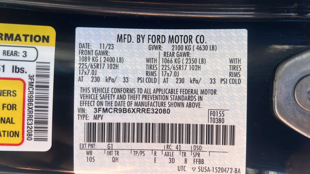 Certified 2024 Ford Bronco Sport Big Bend w/ Convenience Package AWD/4WD image 30