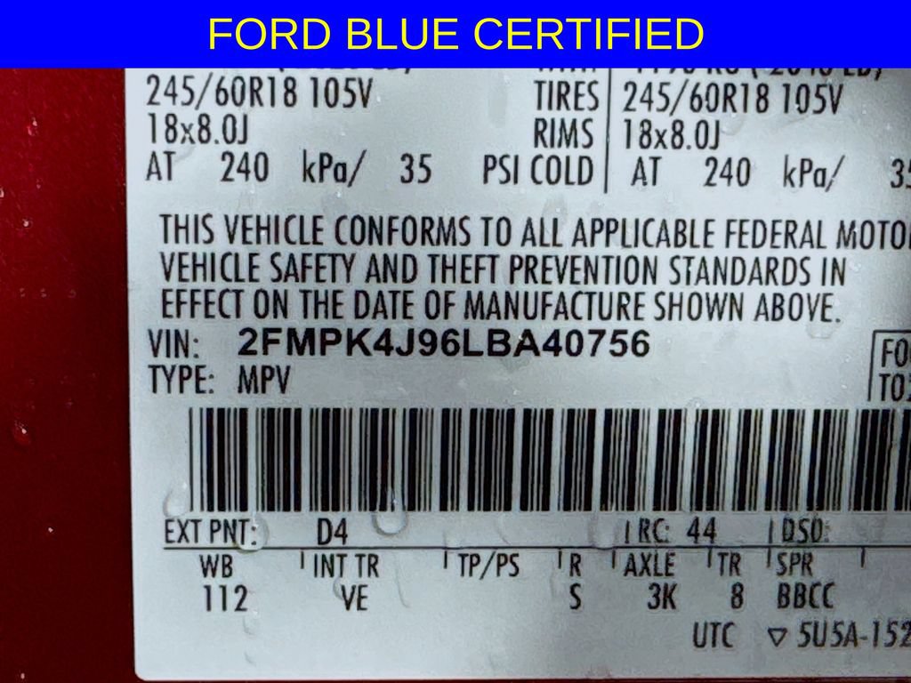 Certified 2020 Ford Edge SEL w/ Convenience Package AWD/4WD image 36