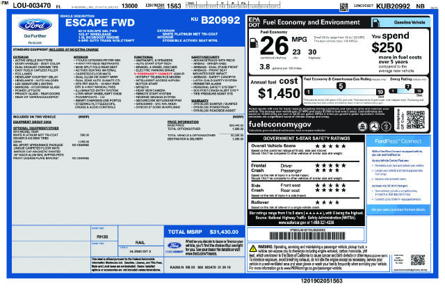 Certified 2019 Ford Escape SEL FWD image 2