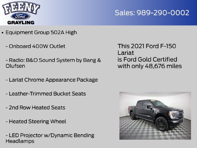Certified 2021 Ford F150 Lariat w/ Equipment Group 502A High AWD/4WD image 13
