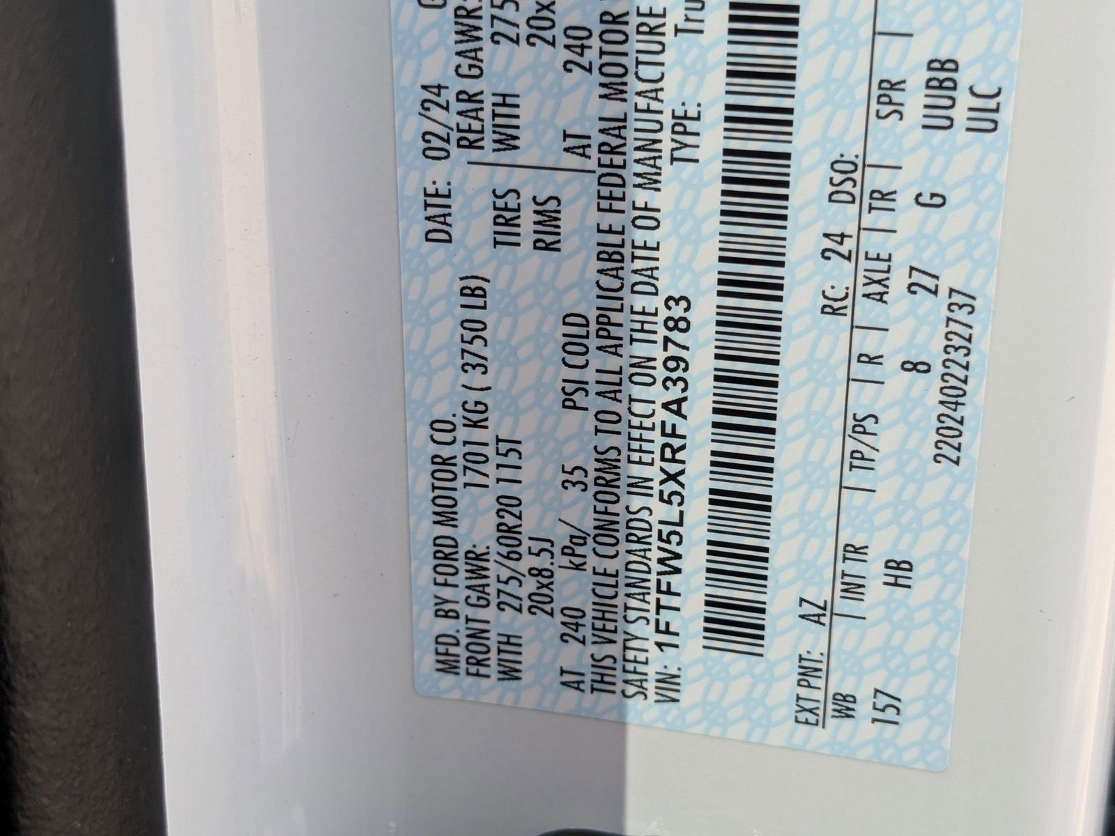 Certified 2024 Ford F150 Lariat w/ Equipment Group 502A High image 20