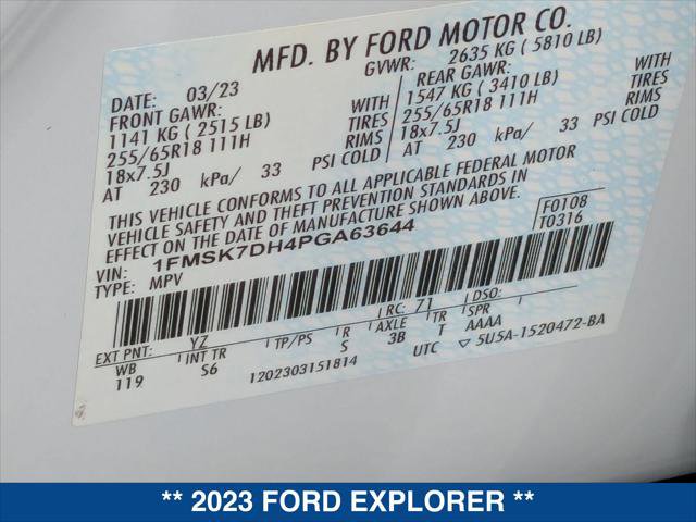 Certified 2023 Ford Explorer XLT w/ Equipment Group 202A RWD image 24