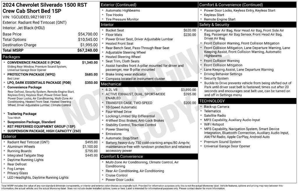 Used 2024 Chevrolet Silverado 1500 RST w/ Convenience Package II AWD/4WD image 21