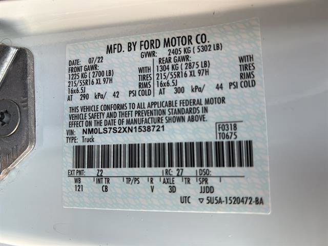 Certified 2022 Ford Transit Connect XL image 20