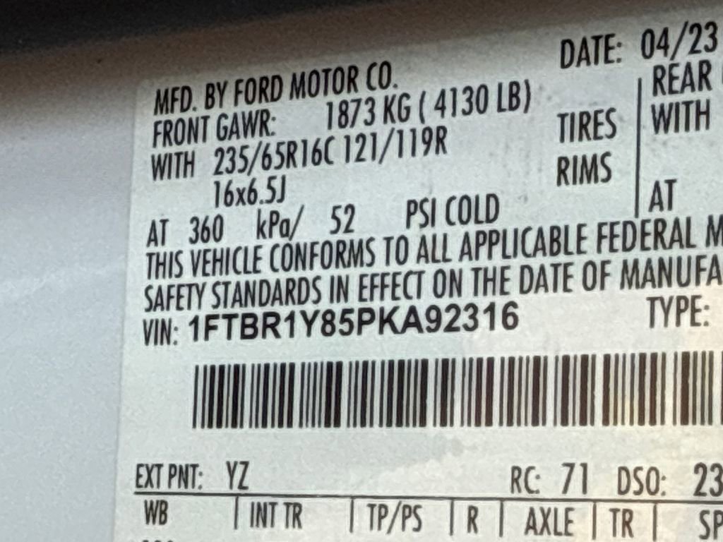 Certified 2023 Ford Transit 250 Low Roof w/ Exterior Upgrade Package RWD image 26