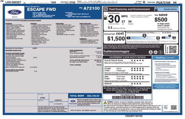 Certified 2023 Ford Escape ST-Line w/ Tech Pack #1 FWD image 35