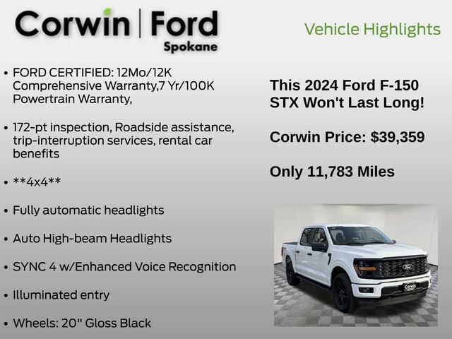 Certified 2024 Ford F150 STX w/ STX Black Appearance Package image 16