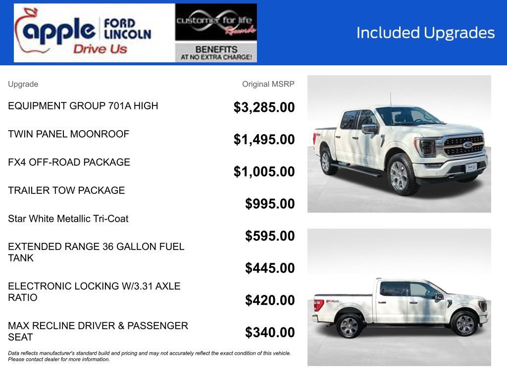 Certified 2021 Ford F150 Platinum w/ Equipment Group 701A High image 8