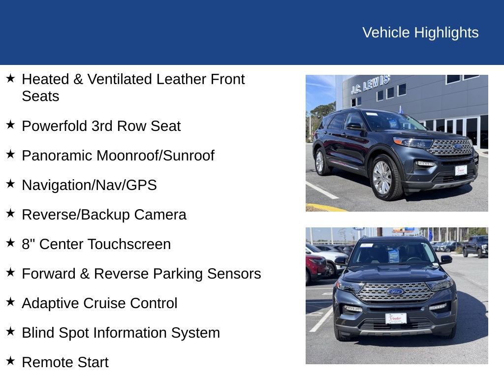 Certified 2022 Ford Explorer Limited w/ Hybrid Equipment Group 310A image 24